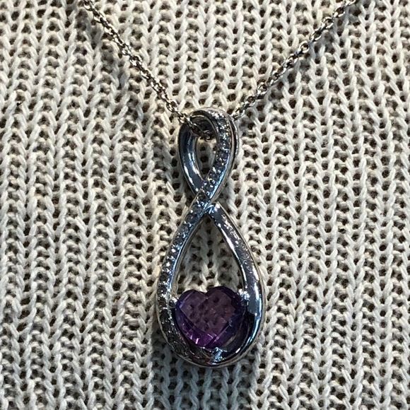 heart stone with infinity love ❤️ purple tone - Picture 3 of 12